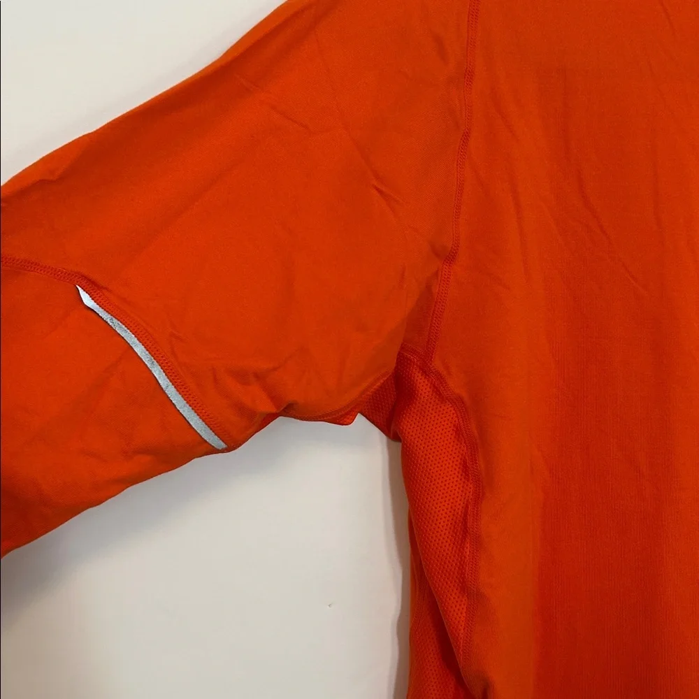 Nike Fit Dry Orange Half-Zip Pullover Lightweight Shirt‎ Jacket  Size Small